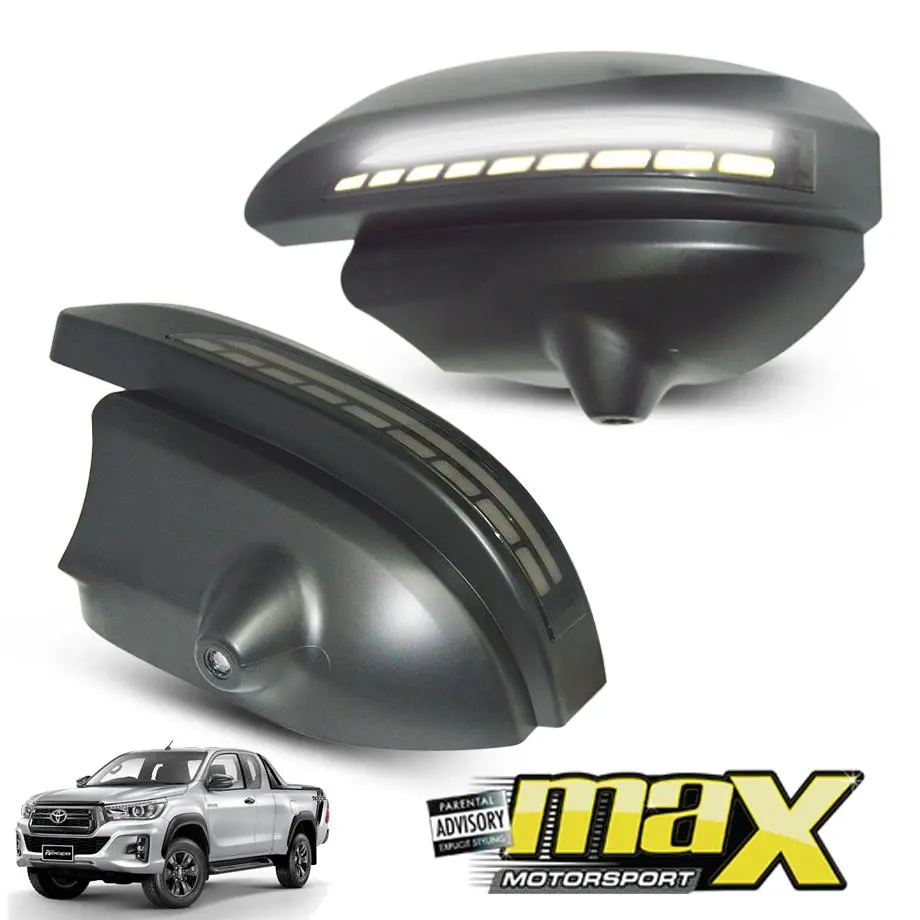 Toyota Hilux Led Sequential Drl Mirror Cover With Puddle Light 1