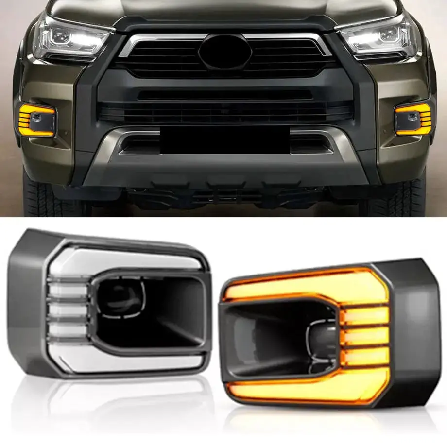 Toyota Hilux Revo 2.8 Gd6 - Dual Function Led Fog Light Surrounds (21-On) 1