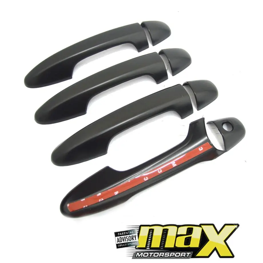 Toyota Hilux Revo Matte Black Door Handle Covers (2015-On) 1