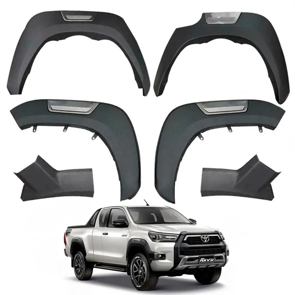 Toyota Hilux Revo Matte Black With Grey Oem Style Plastic Wheel Arch (2020-On) 1