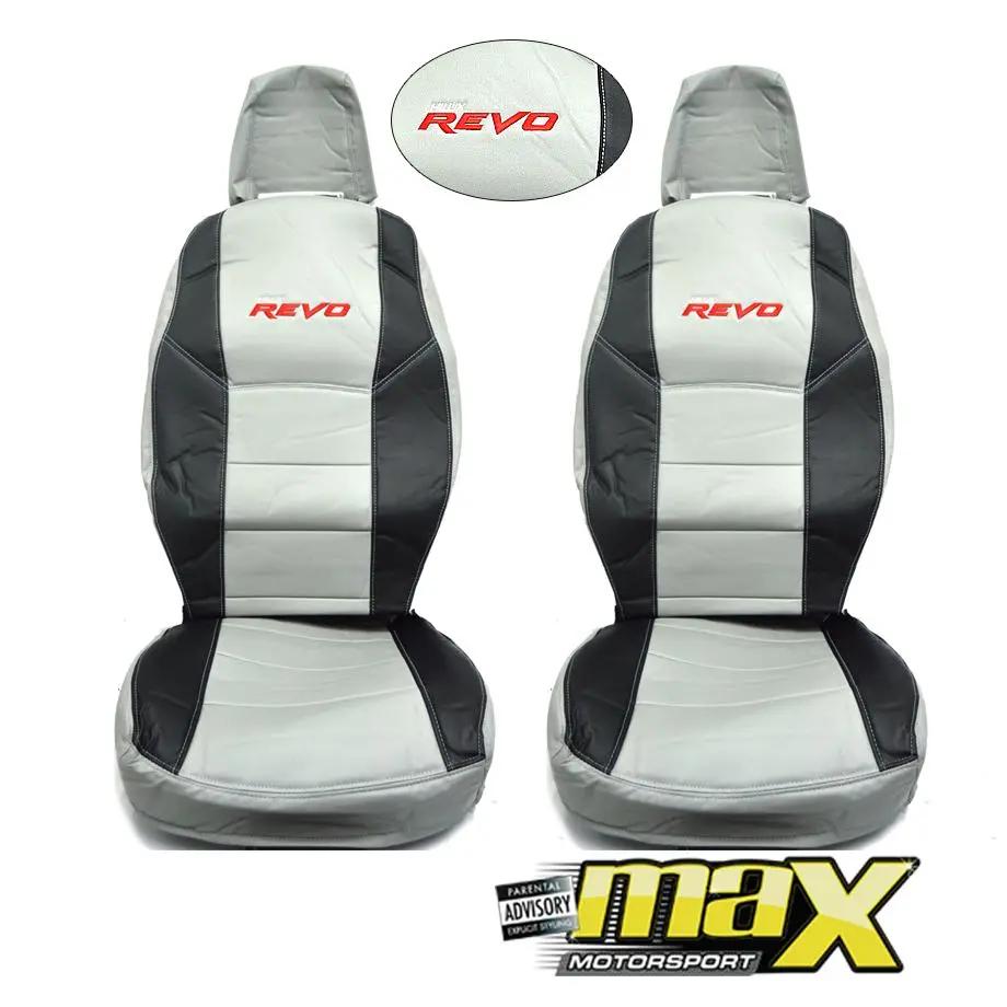 Toyota Hilux Revo Single Cab (15-On) Custom Logo Seat Covers Pvc Leather Look 1
