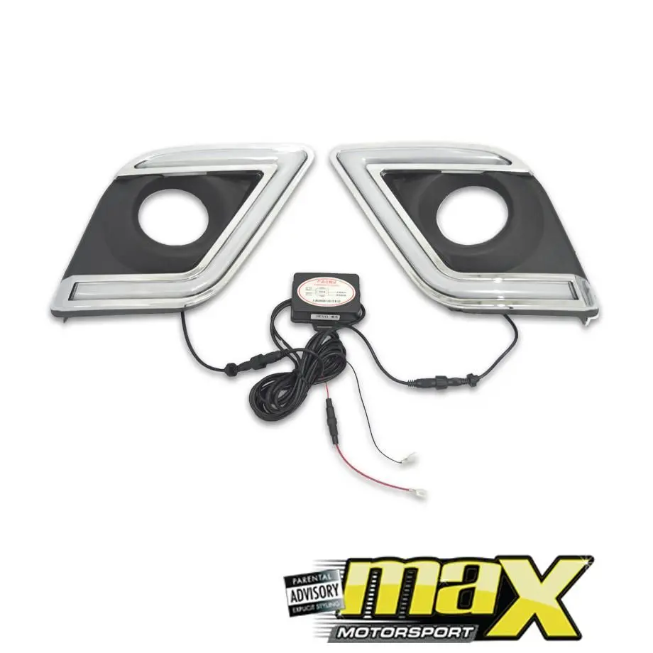 Toyota Hilux Revo (15-On) Chrome Drl Led Fog Light Cover 1