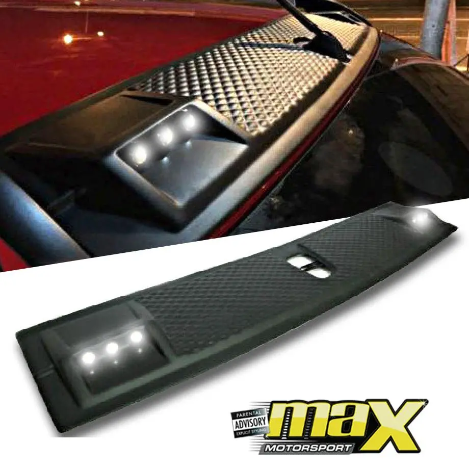 Toyota Hilux Revo (15-On) Roof Spoiler With Led (Matte Black) 1