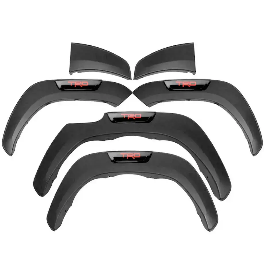Toyota Hilux Revo (16-On) Matte Black Plastic Wheel Arch With Trd Logo 1