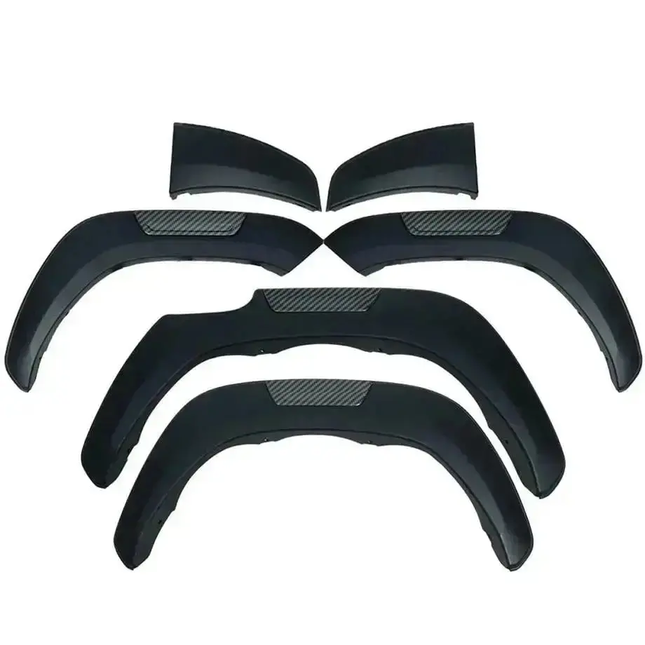 Toyota Hilux Revo (16-On) Matte Black With Carbon Look Inserts Oem Style Plastic Wheel Arch 1