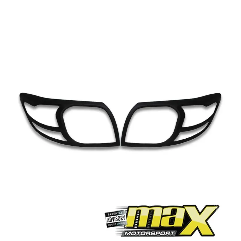 Toyota Hilux (12-15) Matte Black Headlight Surrounds 1