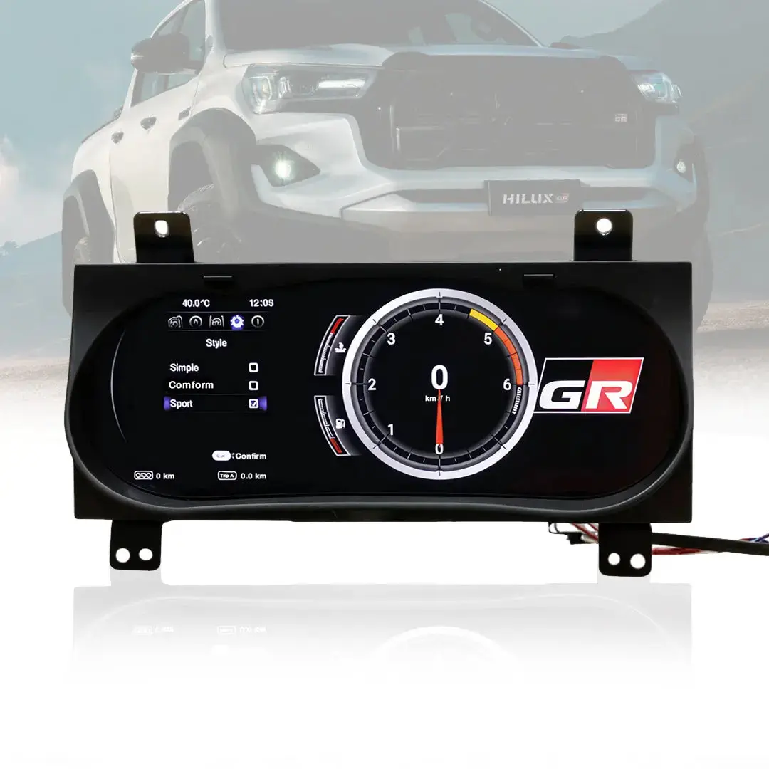 Toyota Hilux (16-On) 12.3 Inch Virtual Cockpit Digital Lcd Instrument Cluster 1