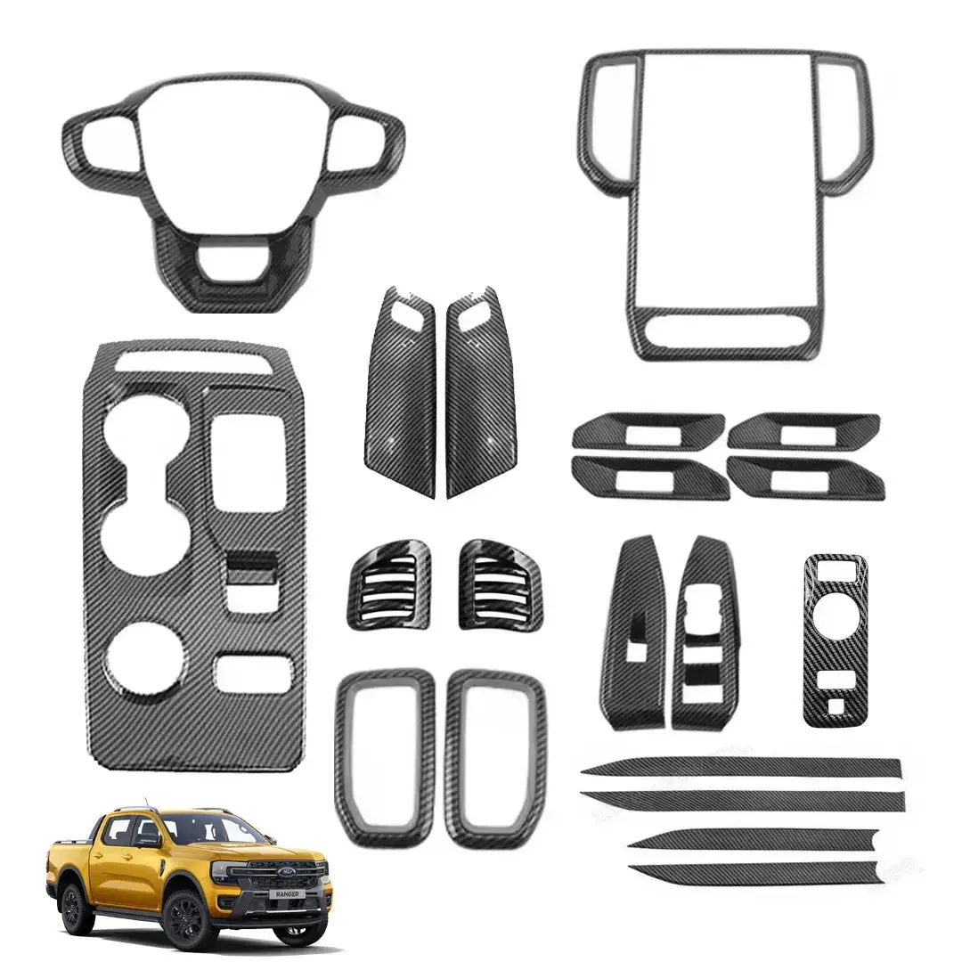 Suitable To Fit - Ranger Next Gen T9 (22-On) Carbon Look Interior Accessory Trim Kit - 20 Piece 1