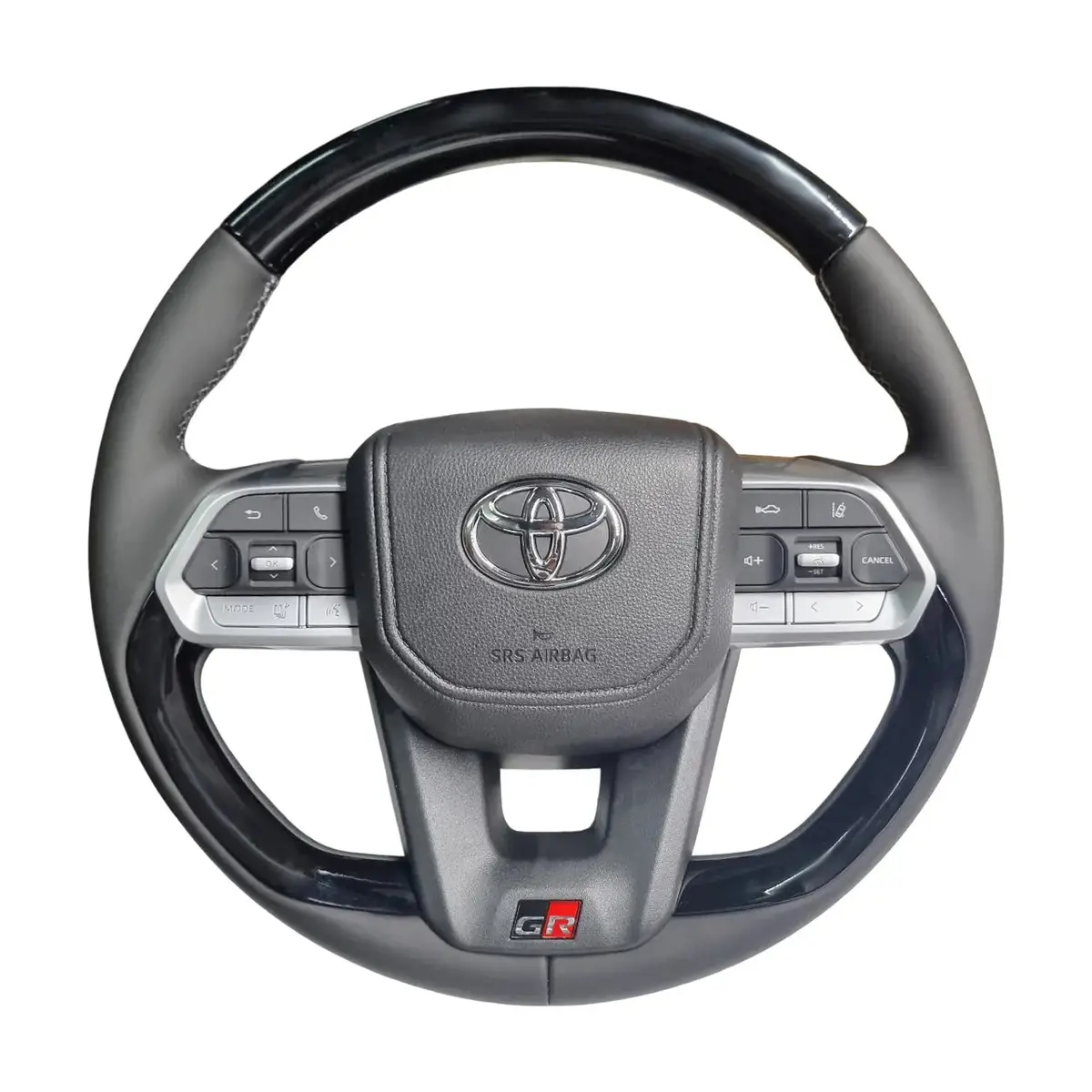 Toyota Land Cruiser Lc300 Gr Sport Style Piano Black Upgrade Steering Wheel 1
