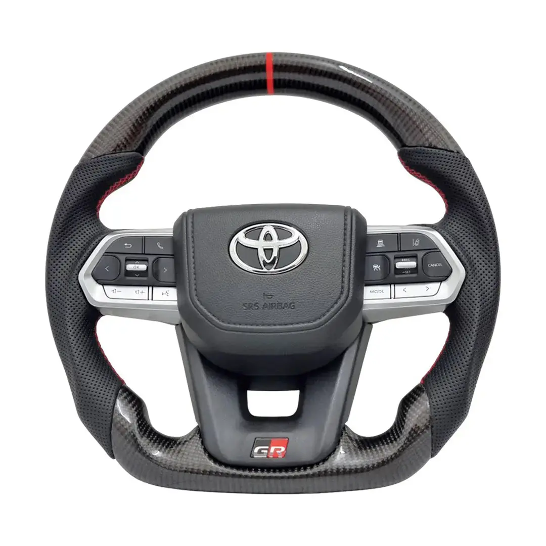 Toyota Land Cruiser Lc300 Gr Sport Style Genuine Carbon Fibre Upgrade Steering Wheel 1