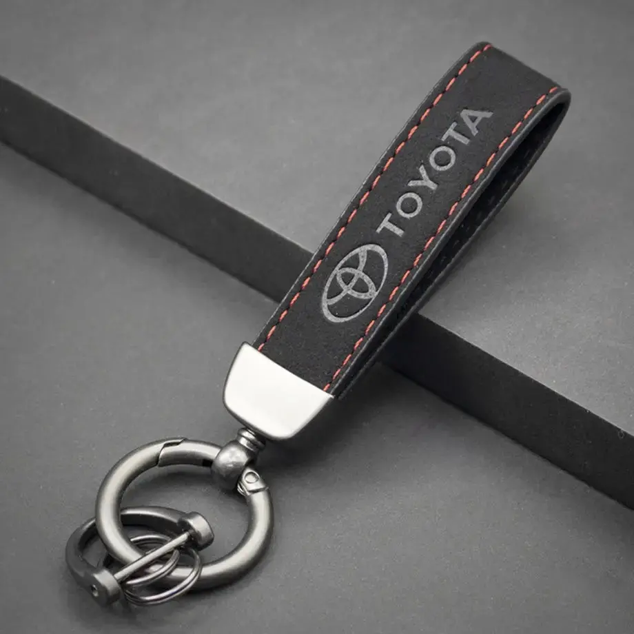 Toyota Logo Suede Key Ring 1