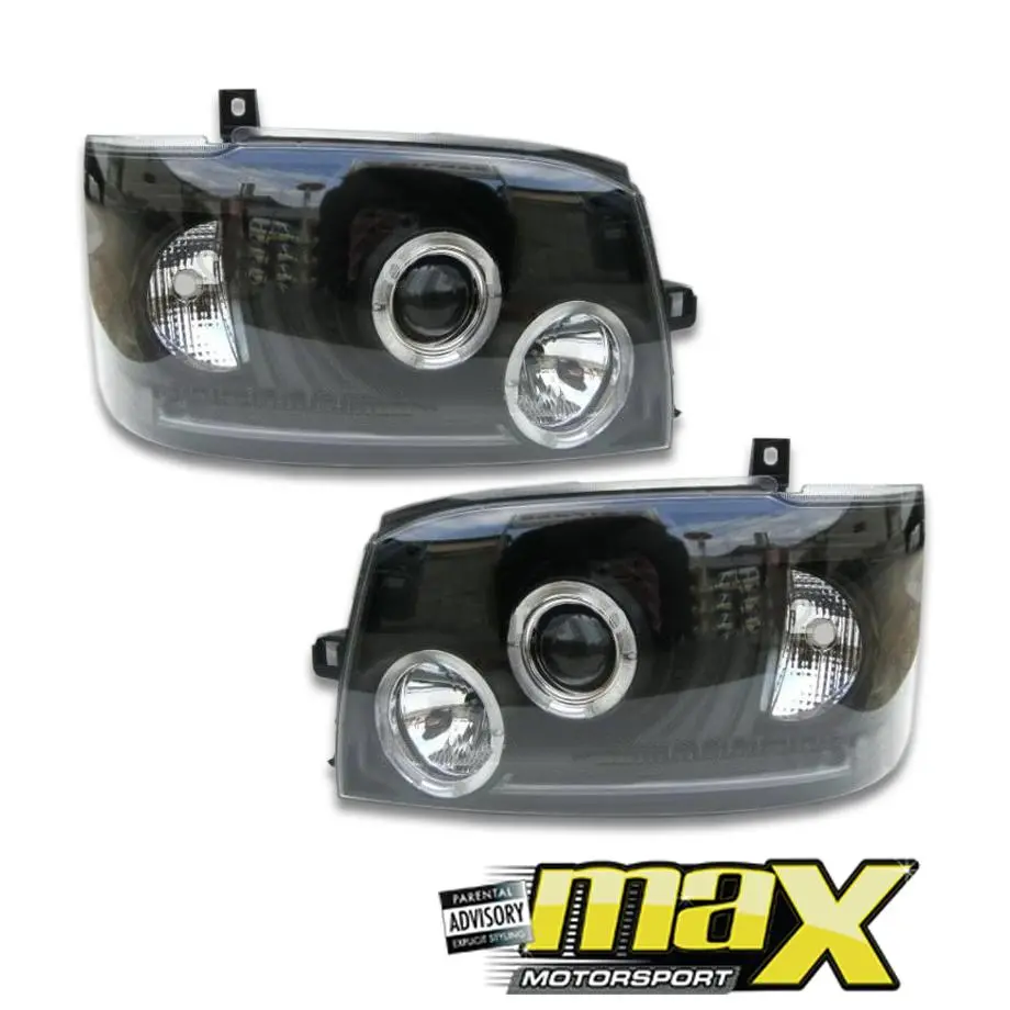 Toyota Quantum Angel Eye Headlights (Black) 1