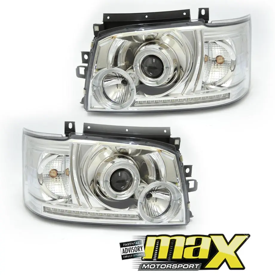 Toyota Quantum Angel Eye Headlights (Chrome) 1