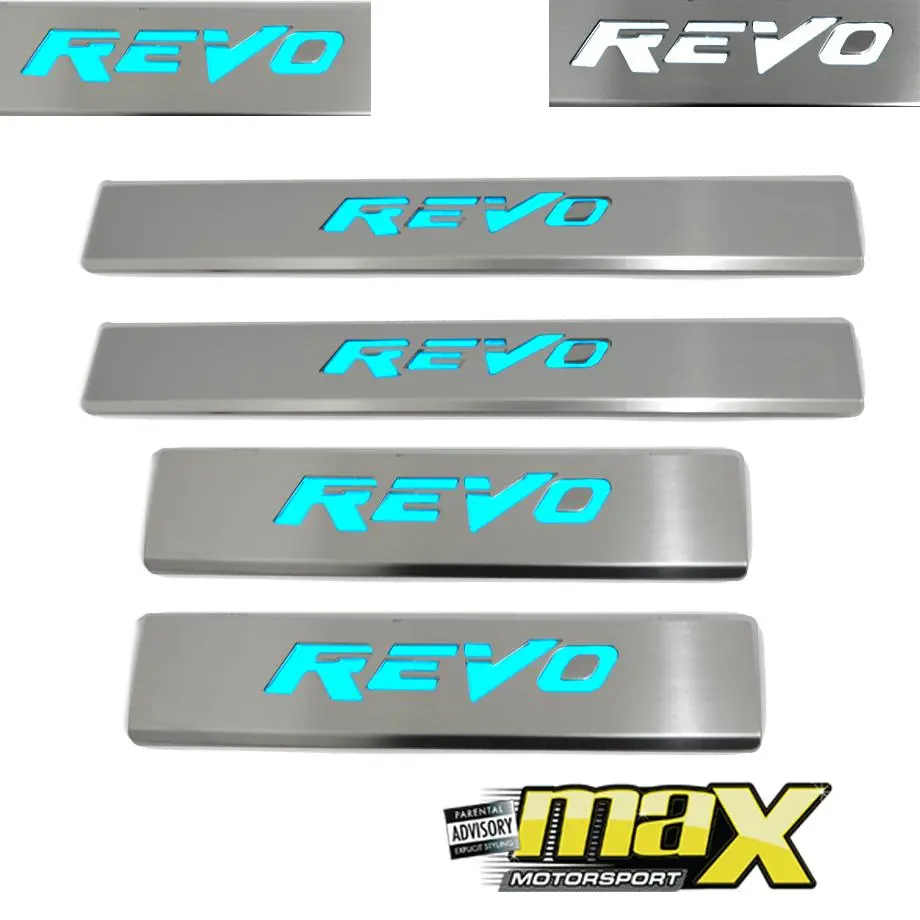 Toyota Revo Light Up Aluminium Step Sill With Revo Logo 1