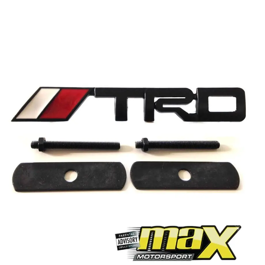 Toyota Trd Matte Black Metal Grille Badge 1