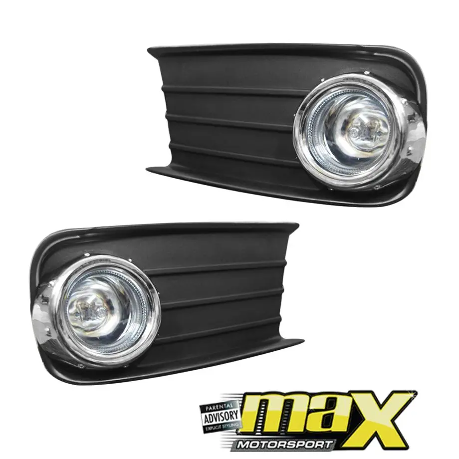 Toyota Tazz (01-On) Fog Lamps With Grilles & Chrome Ring 1