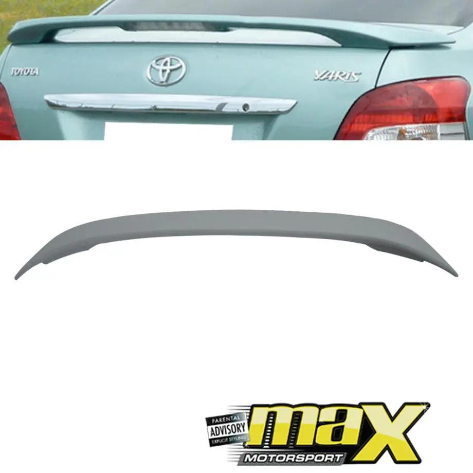 Toyota Yaris Sedan (06-12) Unpainted Plastic Boot Spoiler 1
