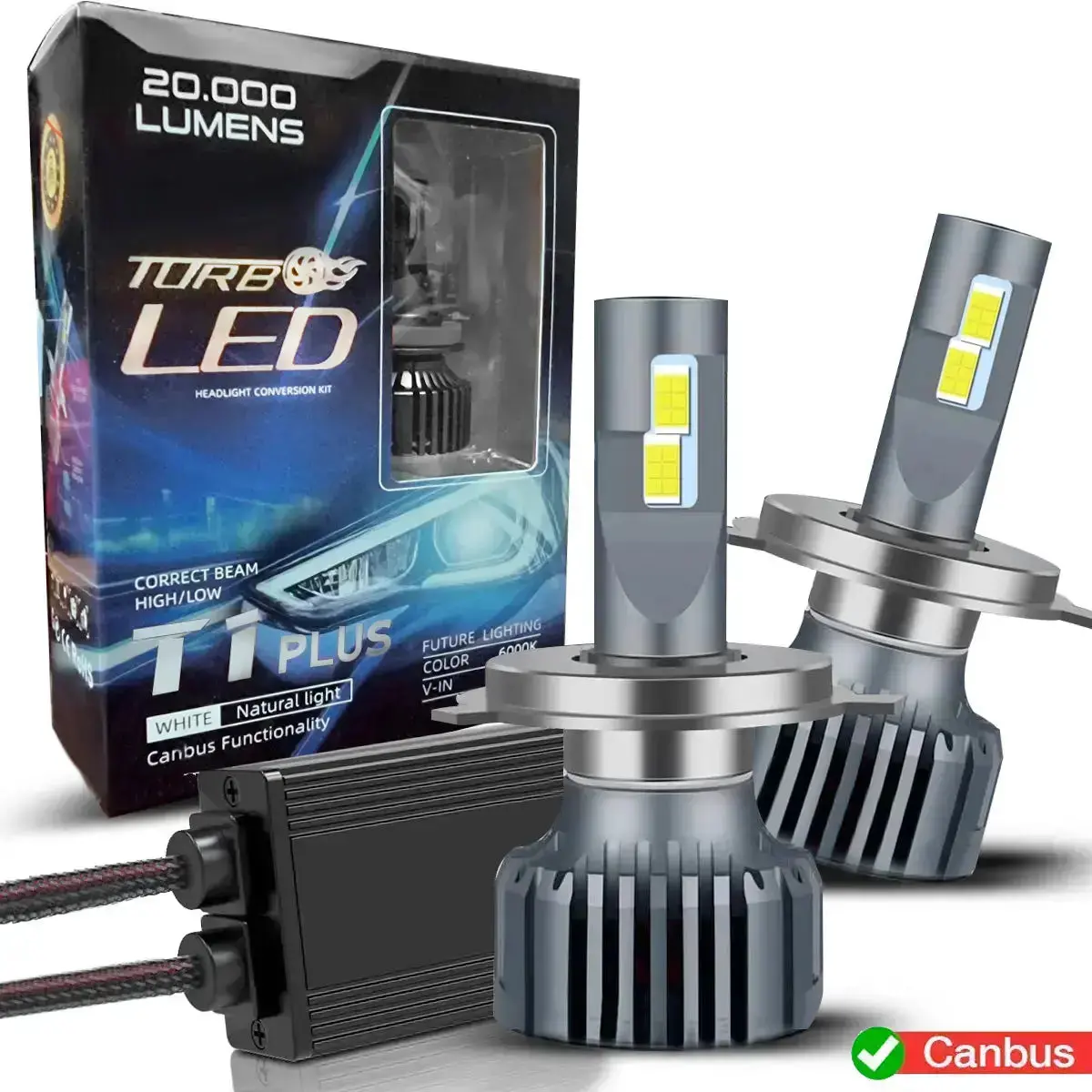 Turbo Led T1-Plus Canbus Headlight Bulb Kit - H11 1