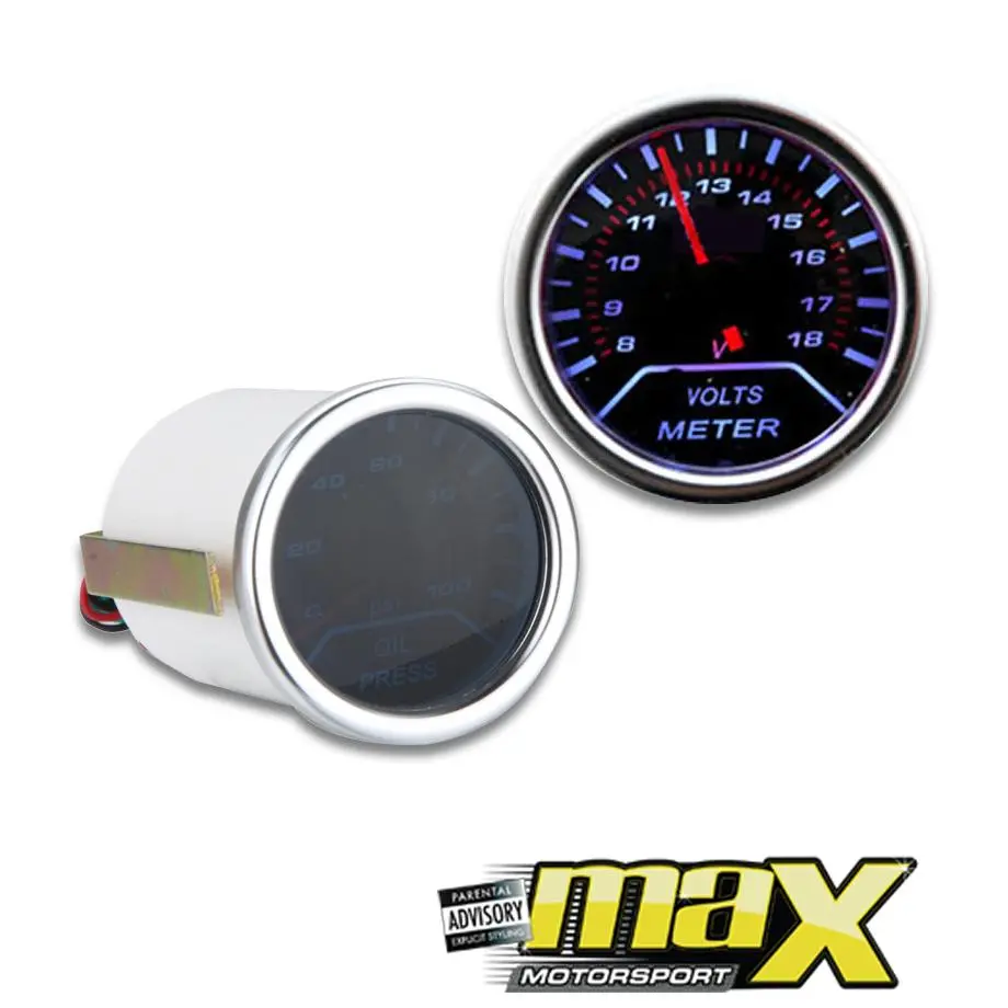 Type-R 2 Inch Smoked Gauge - Volt Meter 1