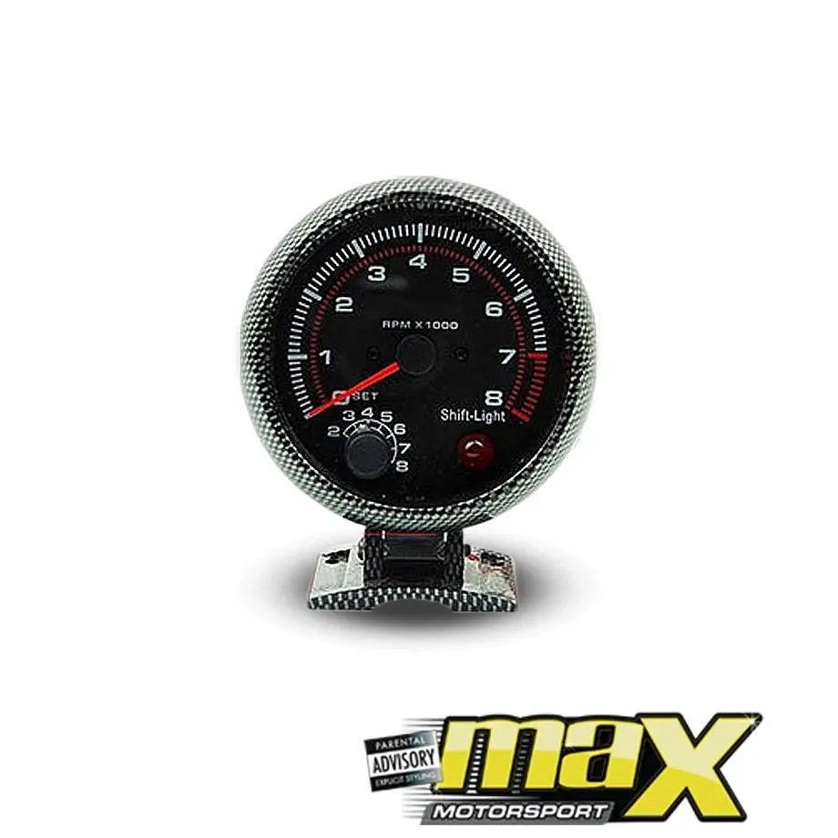 Type-R 3 Inch Carbon Tachometer With Shift Light 1