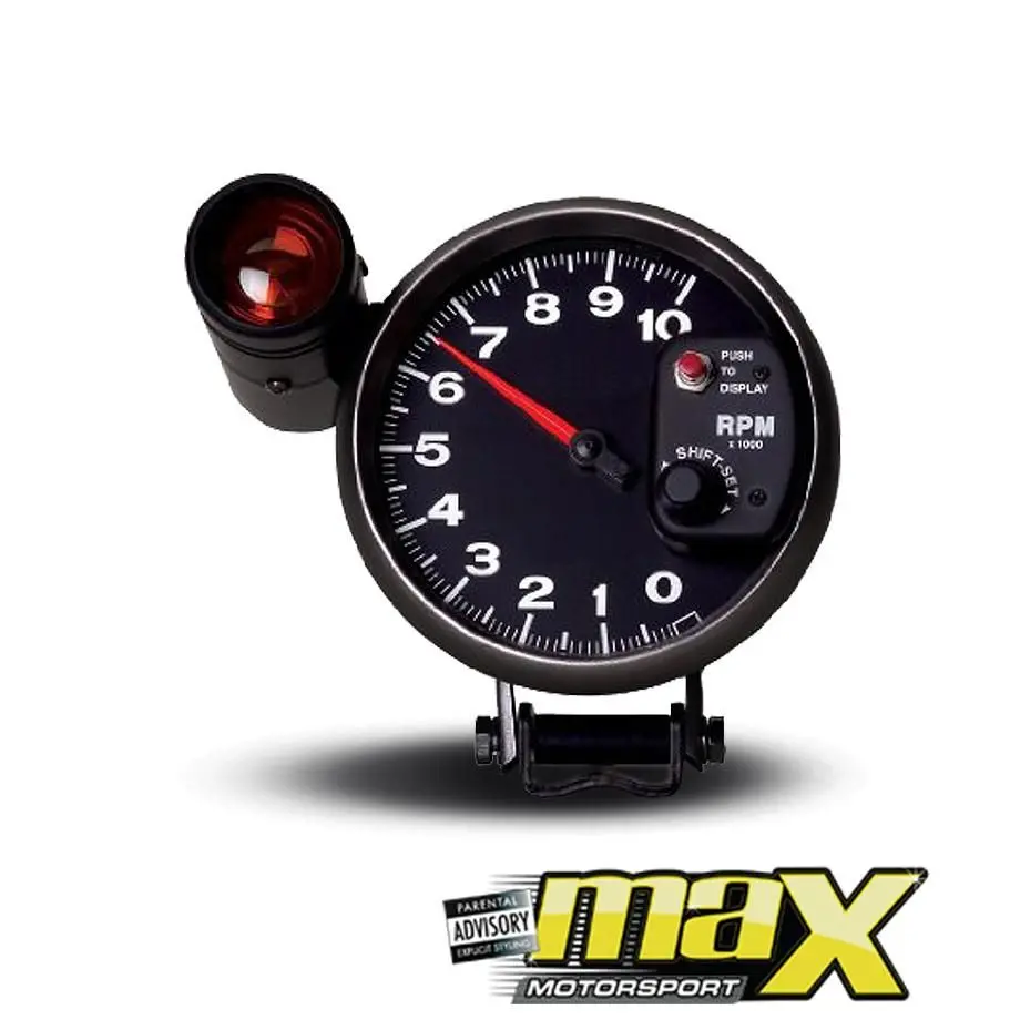 Type-R 5 Inch Tachometer With Shift Light (Black) 1