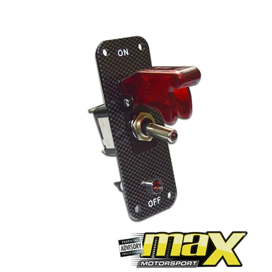 Universal 12V Toggle Switch With Carbon Panel 1