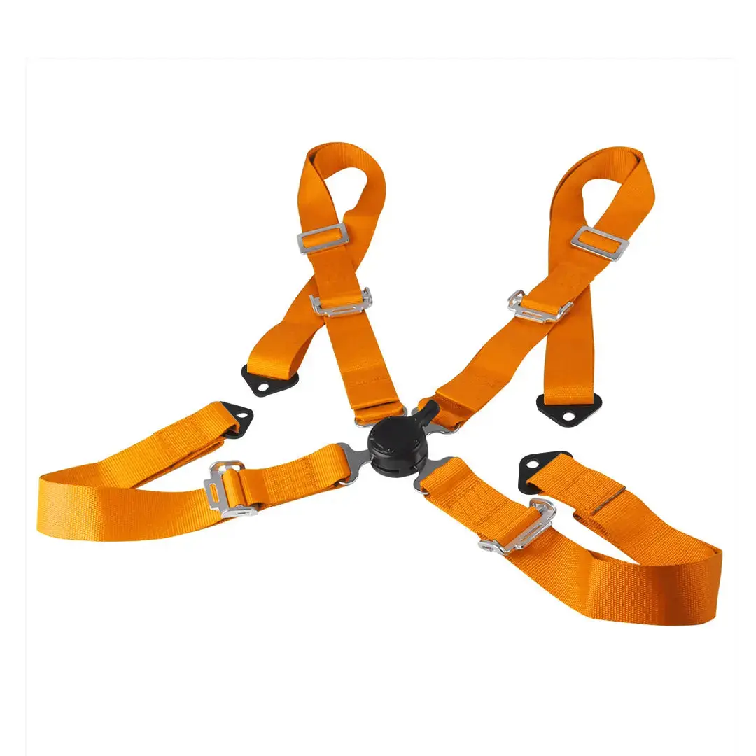 Universal 4-Point Racing Seat Harness (Orange) 1