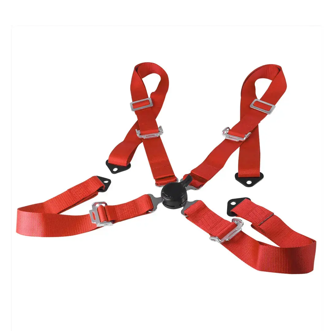 Universal 4-Point Racing Seat Harness (Red) 1