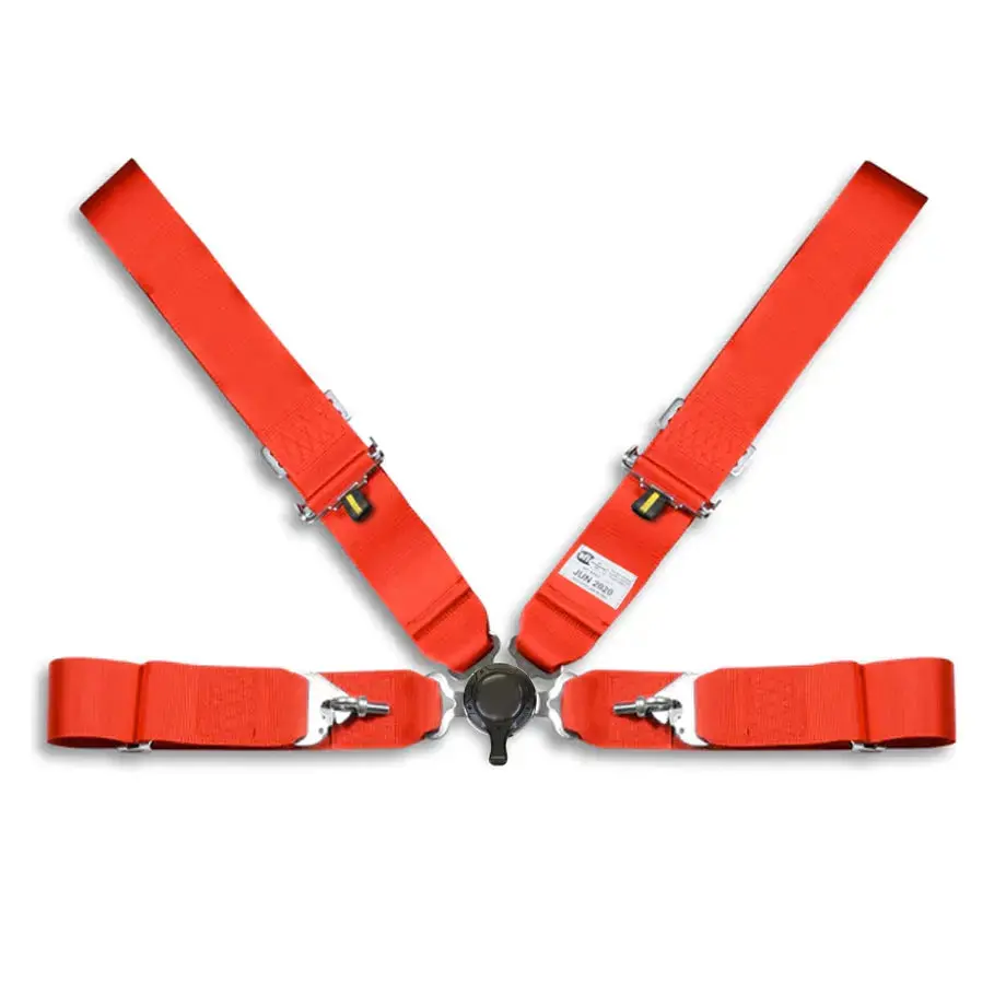 Universal 4-Point Sfi Cerftified Racing Seat Harness (Red) 1