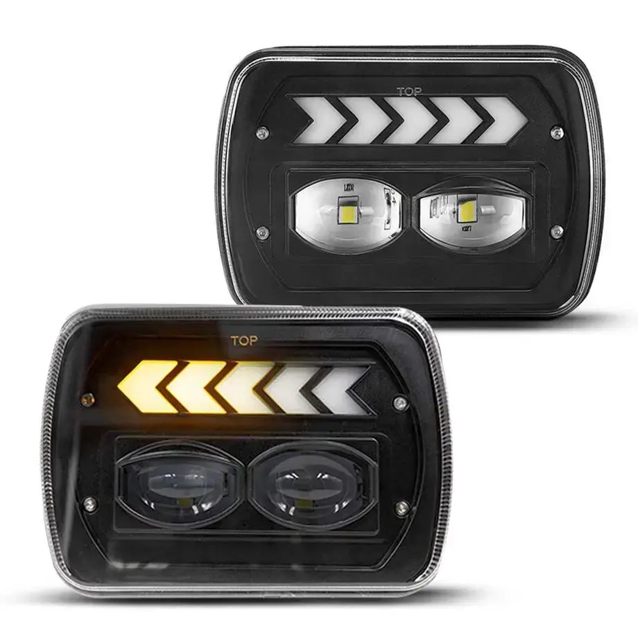 Universal 7 Inch Dual Function Led Projector Square Headlight 1