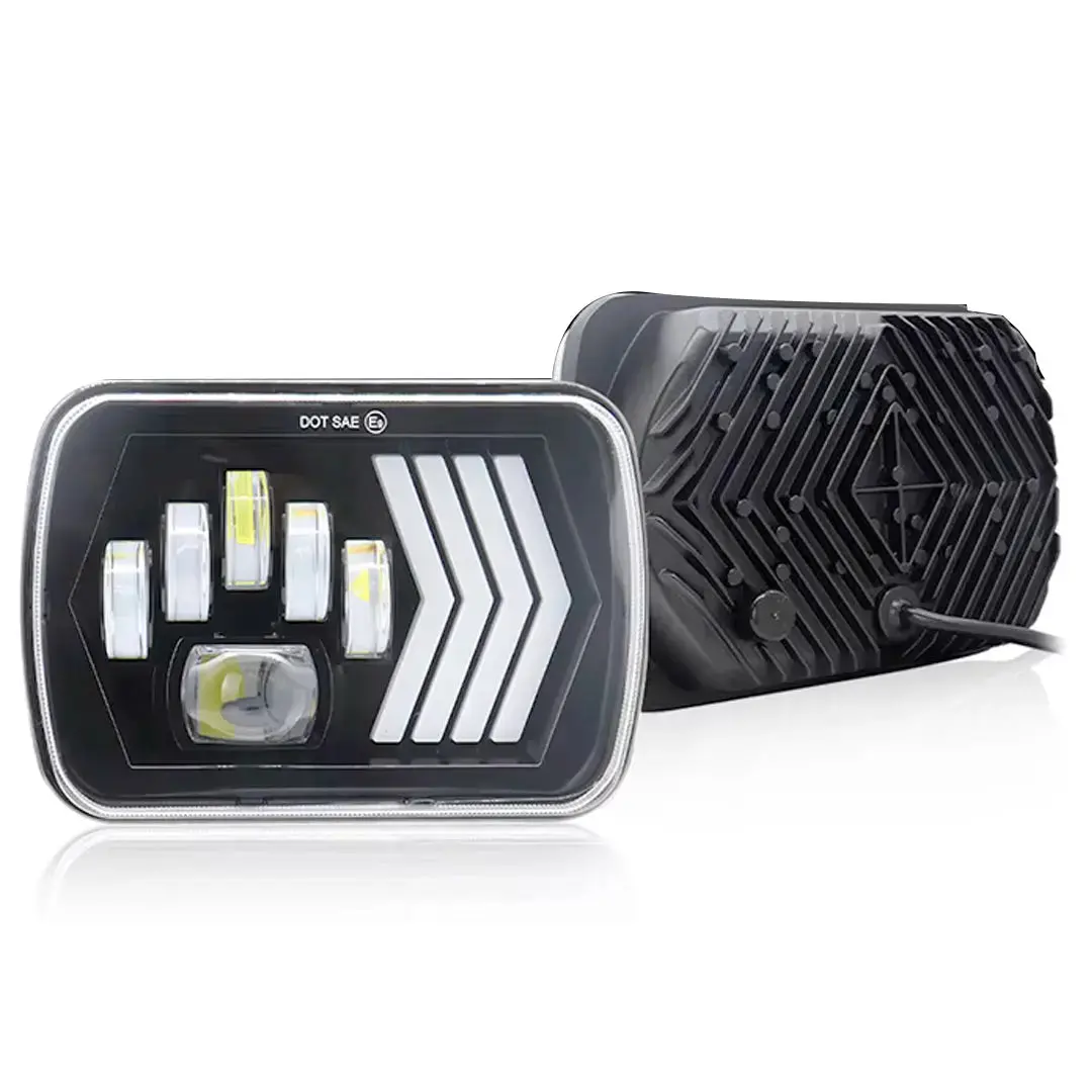 Universal 7 Inch Dual Function Led Projector Square Headlight 1