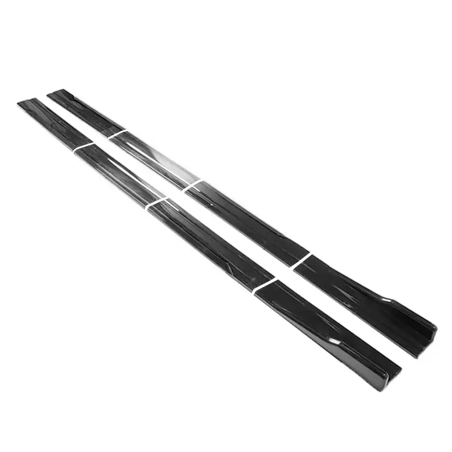 Universal 8-Piece Gloss Black Side Skirts Extensions 1