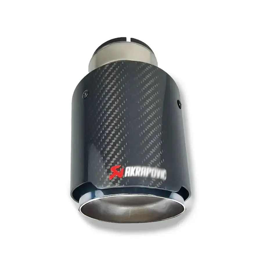 Universal Akropovik Style Carbon Fibre Exhaust Tail Pipes (63Mm) 1