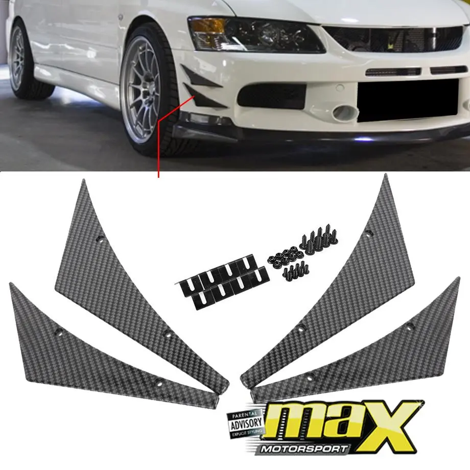 Universal Bumper Canards (Carbon Look) 1