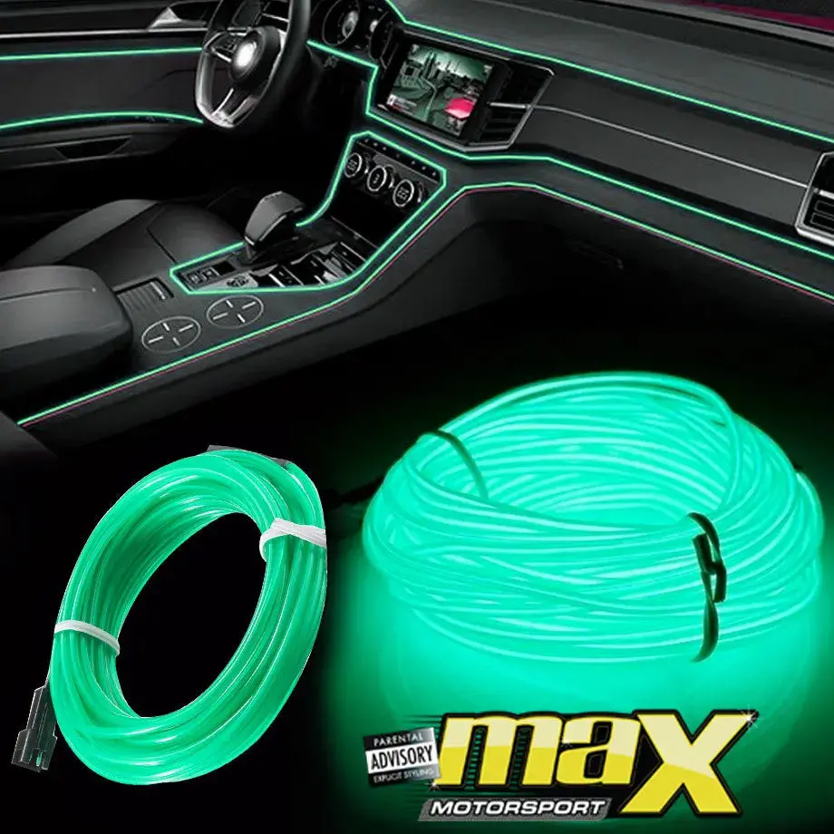 Universal Car Interior Ambient Neon Strip Light - Green 1