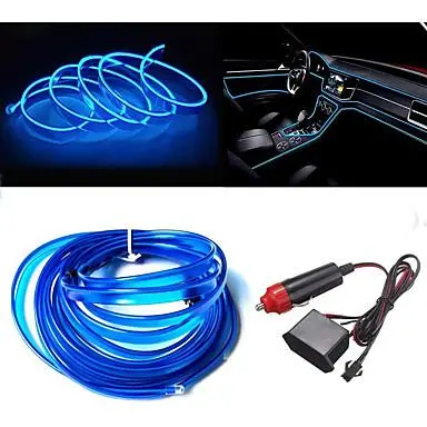 Universal Car Interior Ambient Neon Strip Light - Ice Blue 1