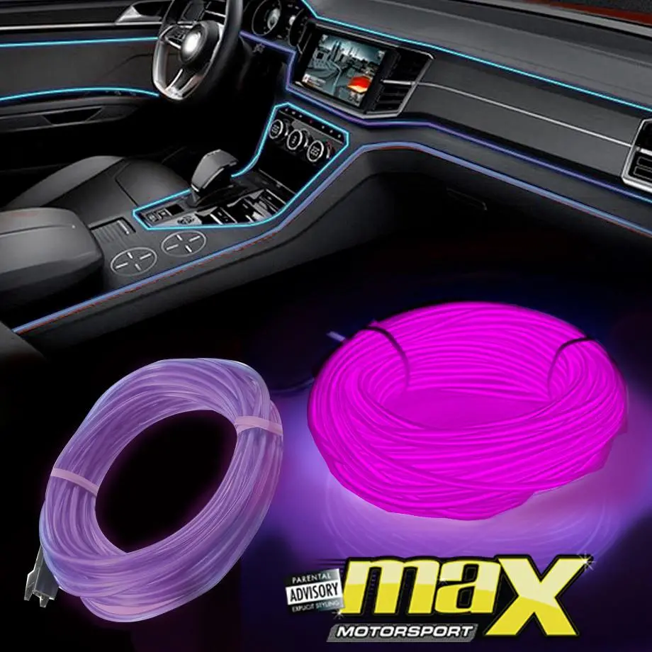 Universal Car Interior Ambient Neon Strip Light - Purple 1
