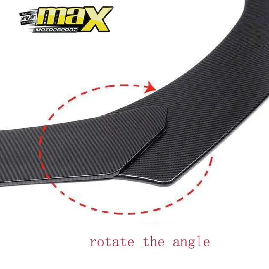Universal Carbon Look 3-Piece Front Spoiler - Type B 1