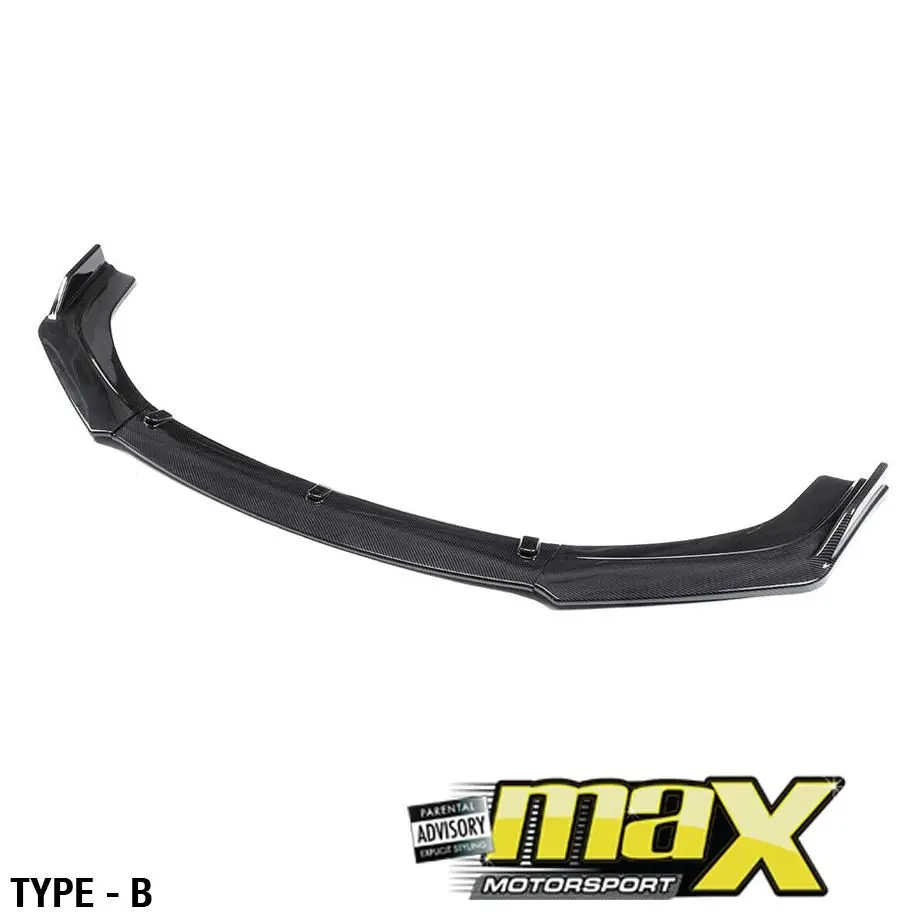 Universal Carbon Look 3-Piece Front Spoiler - Type B 1