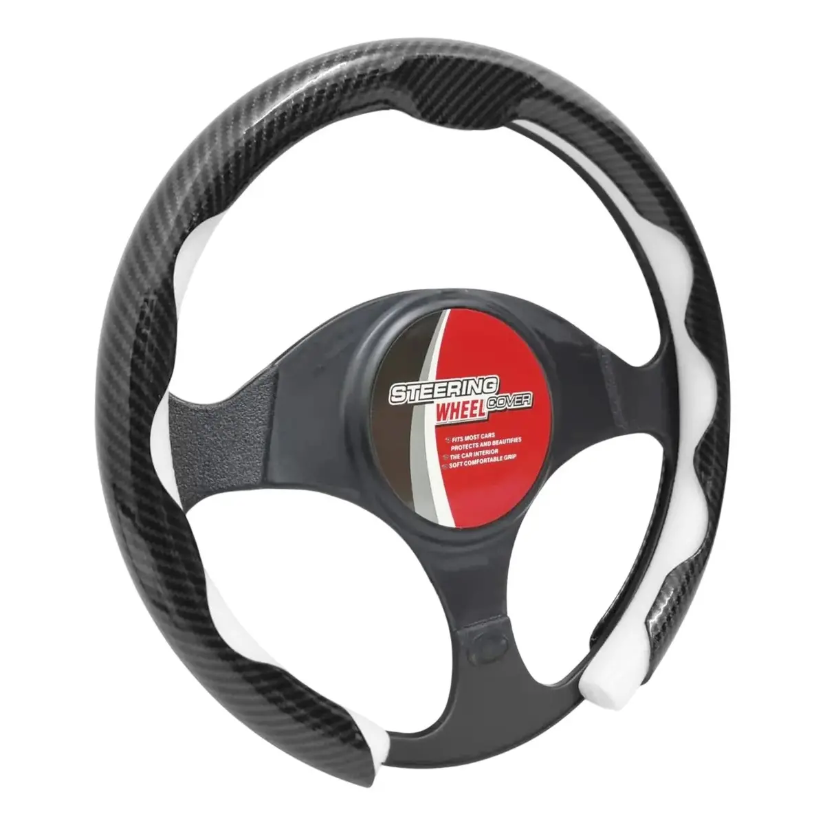 Universal Carbon Look Gt Sport Style Steering Wheel Cover 1