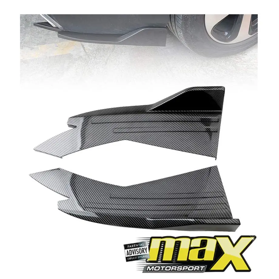 Universal Carbon Look Rear Bumper Splitters 1