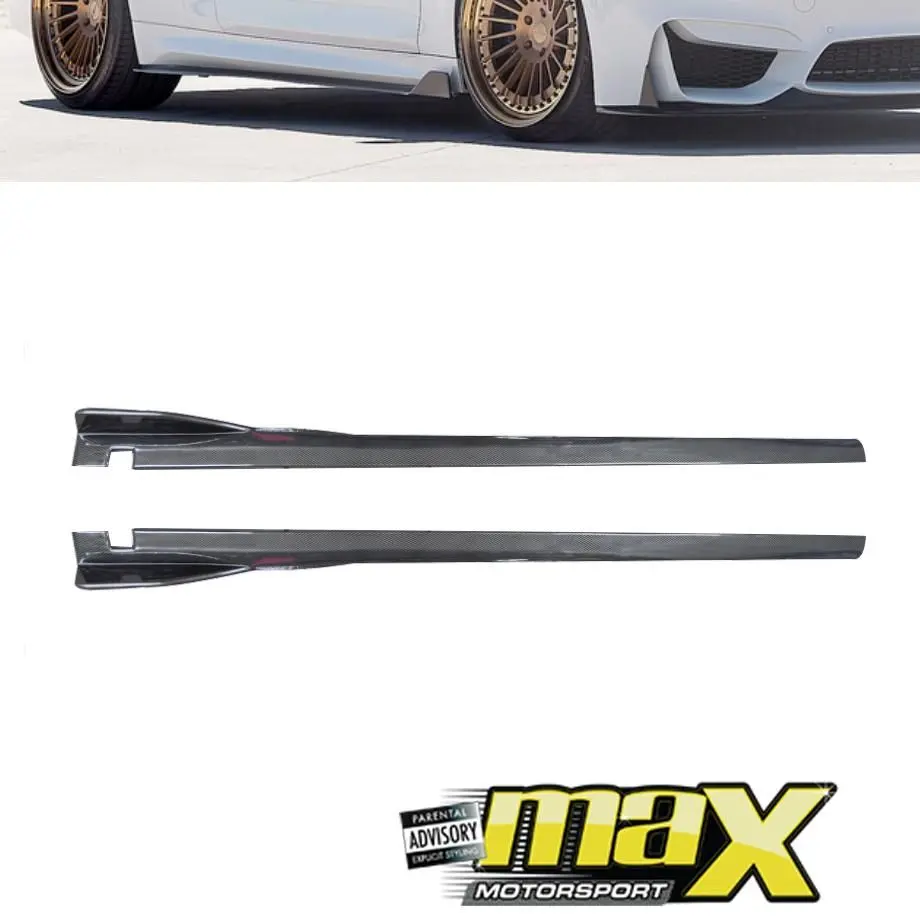 Universal Carbon Look Side Skirt Extensions 1
