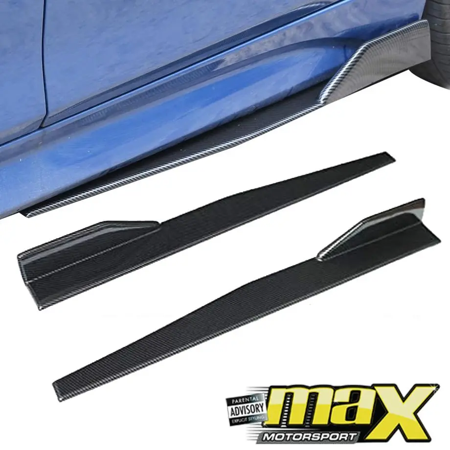 Universal Carbon Look Side Skirts Extensions 1.18M 1