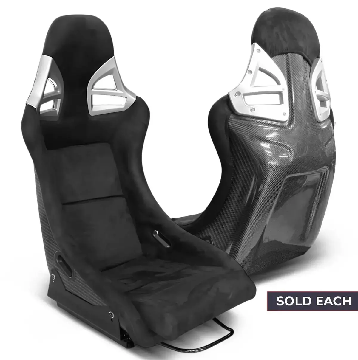 Universal Carrera Gt Style Non-Reclinable Bucket Racing Seats With Genuine Carbon Fibre Frame (Each) 1