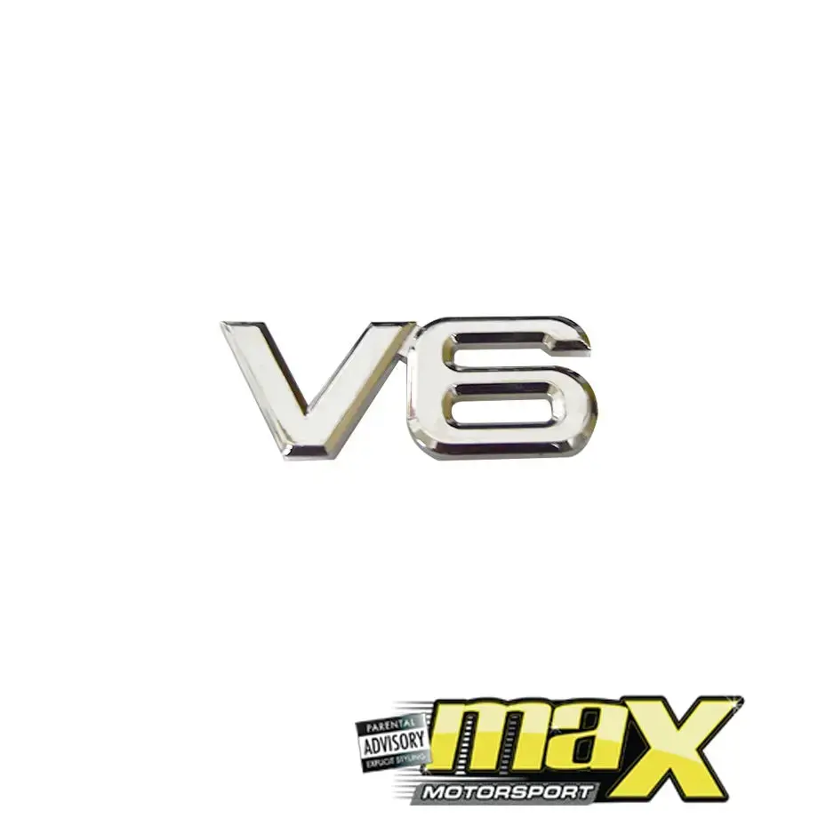 Universal Chrome V6 Badge 1