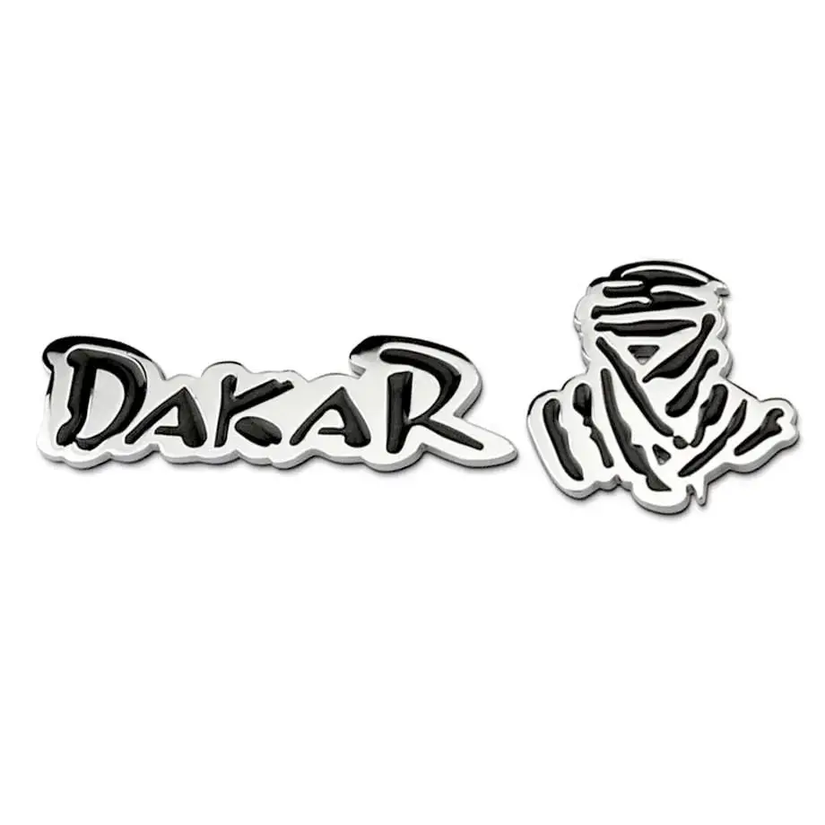 Dakar Rally Logo 2-Piece Metal Bladge (Chrome) 1