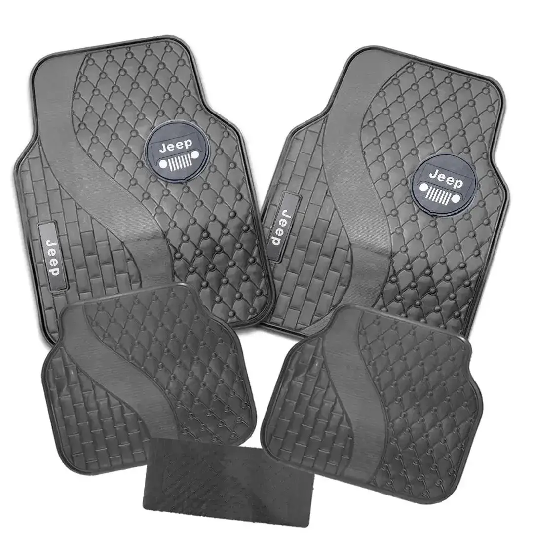 Suitable To Fit - Jeep 5-Piece Rubber Car Mats (Grey) 1