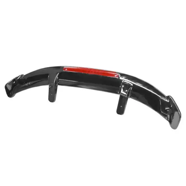 Universal Gt-Style Gloss Black Hatchback Roof Spoiler With Brake Light 1