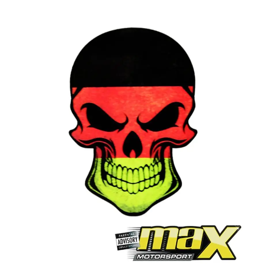 Universal German Skull Vinyl Sticker 1