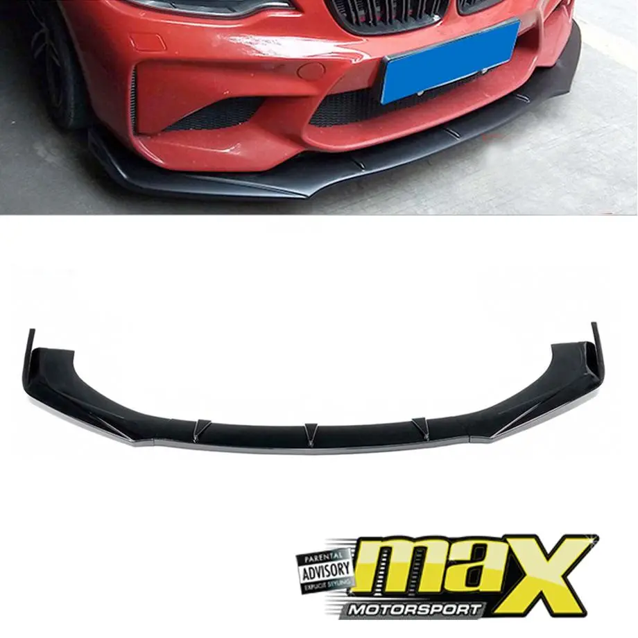 Universal Gloss Black 3-Piece Front Spoiler 1
